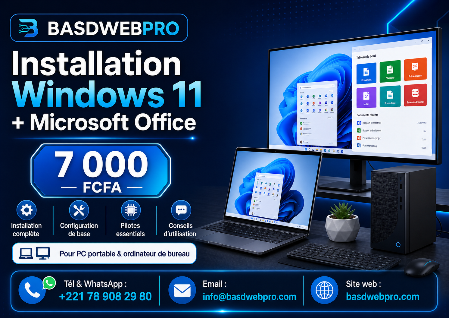 Installation Windows 11 + Microsoft Office
