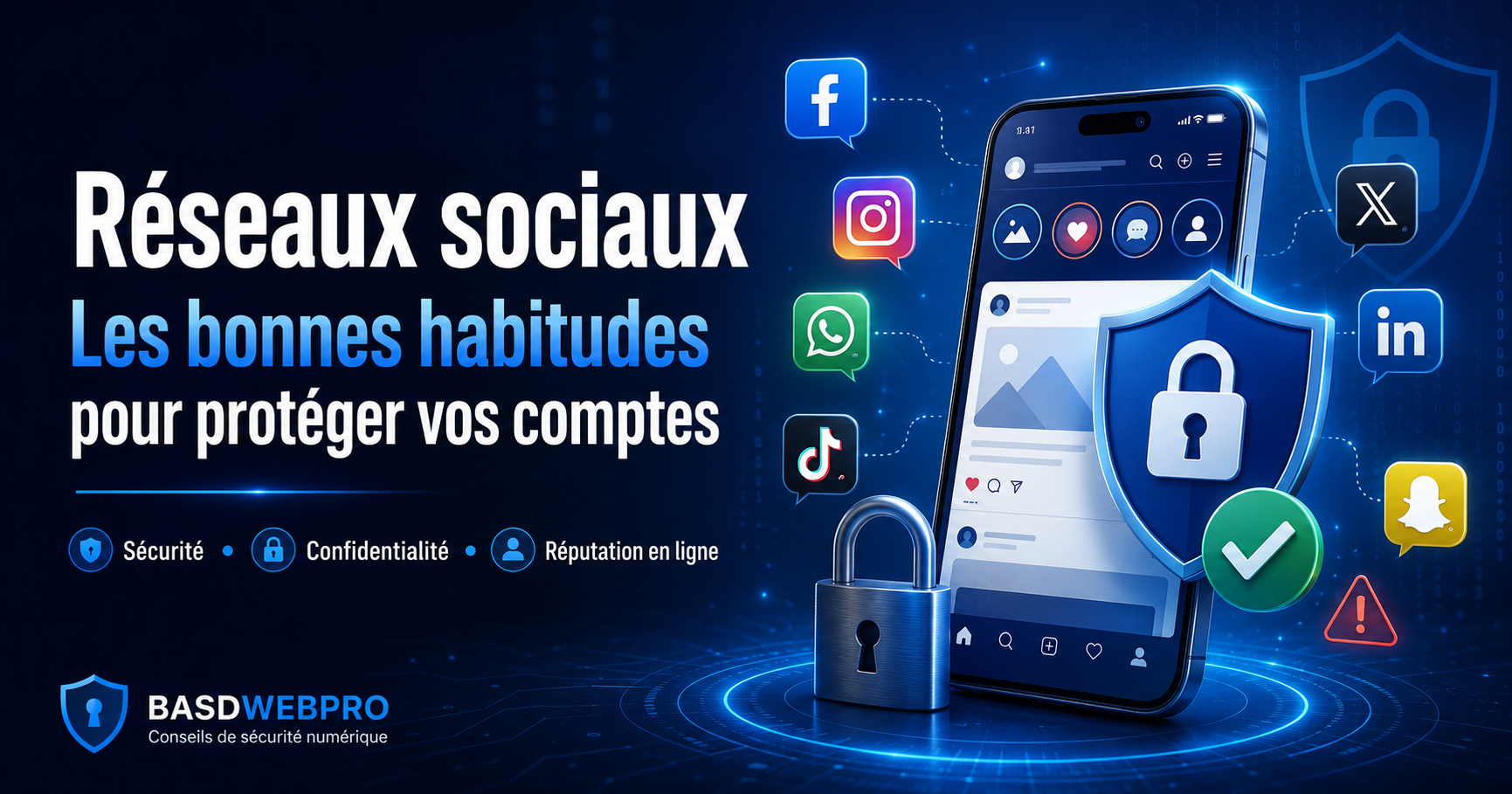 Bonnes habitudes pour sécuriser ses comptes sur les réseaux sociaux - Basdwebpro