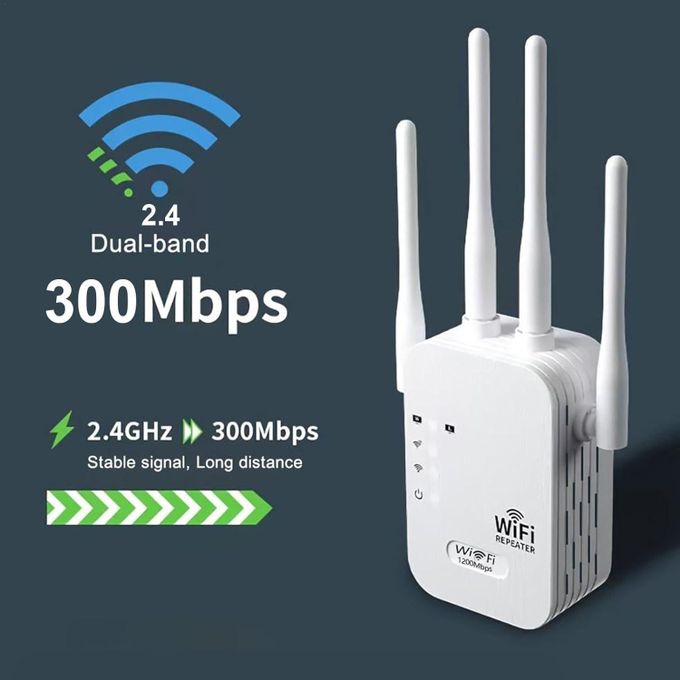 Répéteur WiFi 300 Mbps 4 antennes, booster et amplificateur WiFi disponible au Sénégal