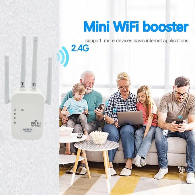 Booster WiFi 2,4 GHz 300 Mbps pour améliorer la couverture Internet dans la maison